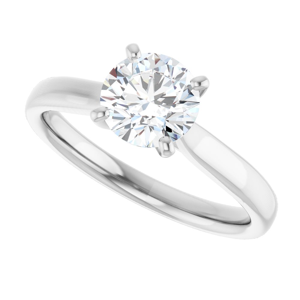 14K White Gold 1 CTW Lab-Grown Diamond Engagement Ring
