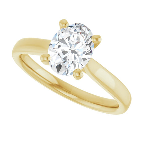 14K Yellow Gold 1 CTW Lab-Grown Diamond Engagement Ring