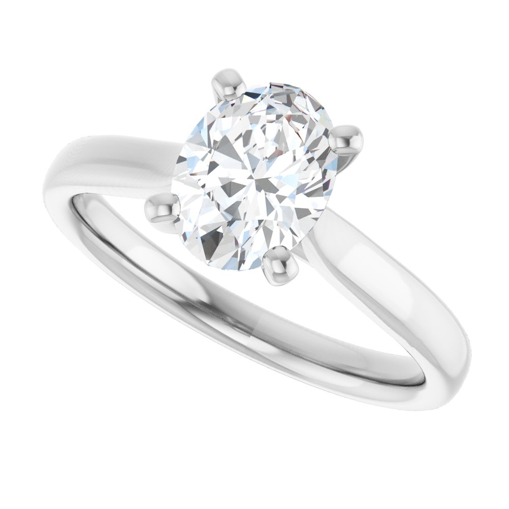 14K White Gold 1 CTW Lab-Grown Diamond Engagement Ring