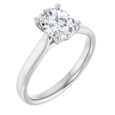 14K White Gold 1 CTW Lab-Grown Diamond Engagement Ring