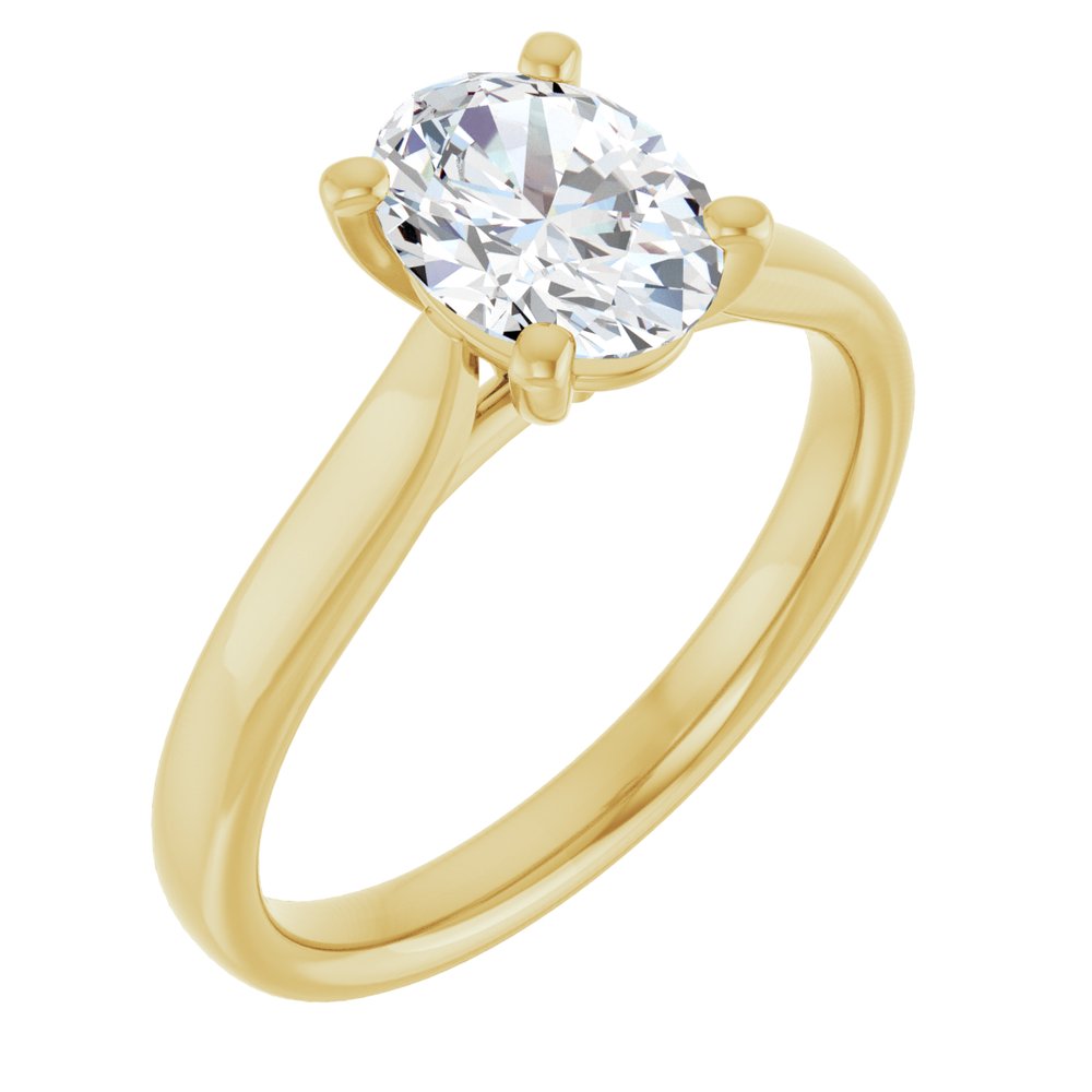 14K Yellow Gold 1 CTW Lab-Grown Diamond Engagement Ring