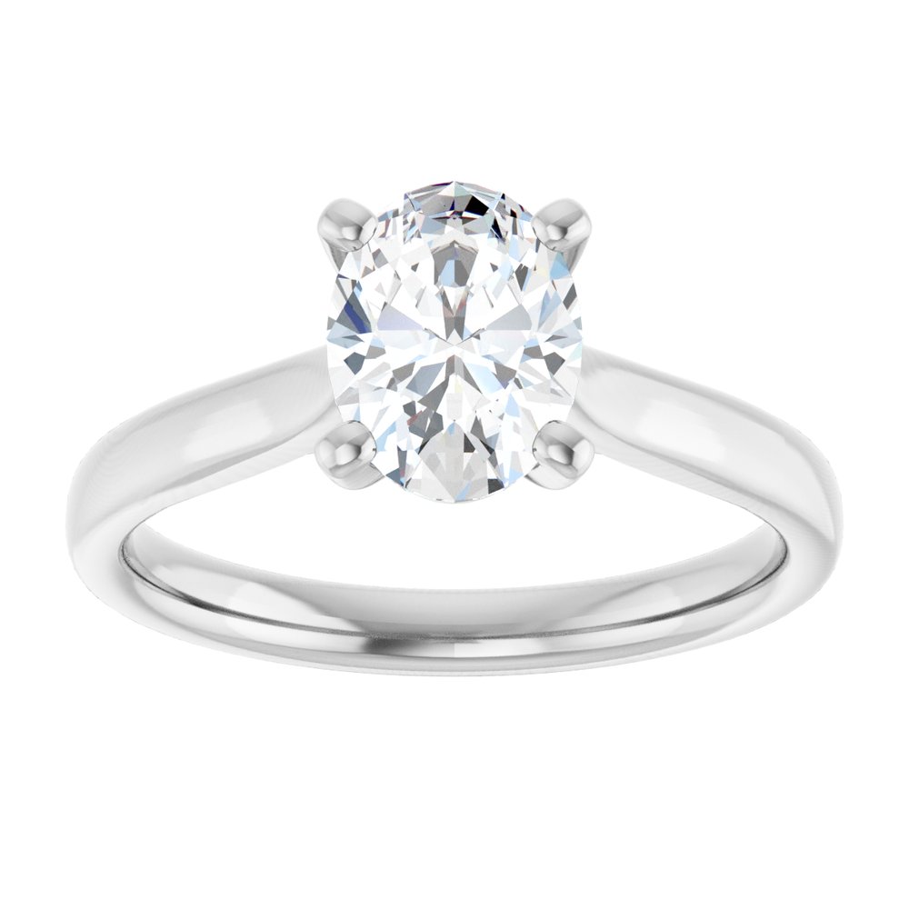 14K White Gold 1 CTW Lab-Grown Diamond Engagement Ring