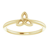 14K Yellow Celtic-Inspired Trinity Stackable Ring