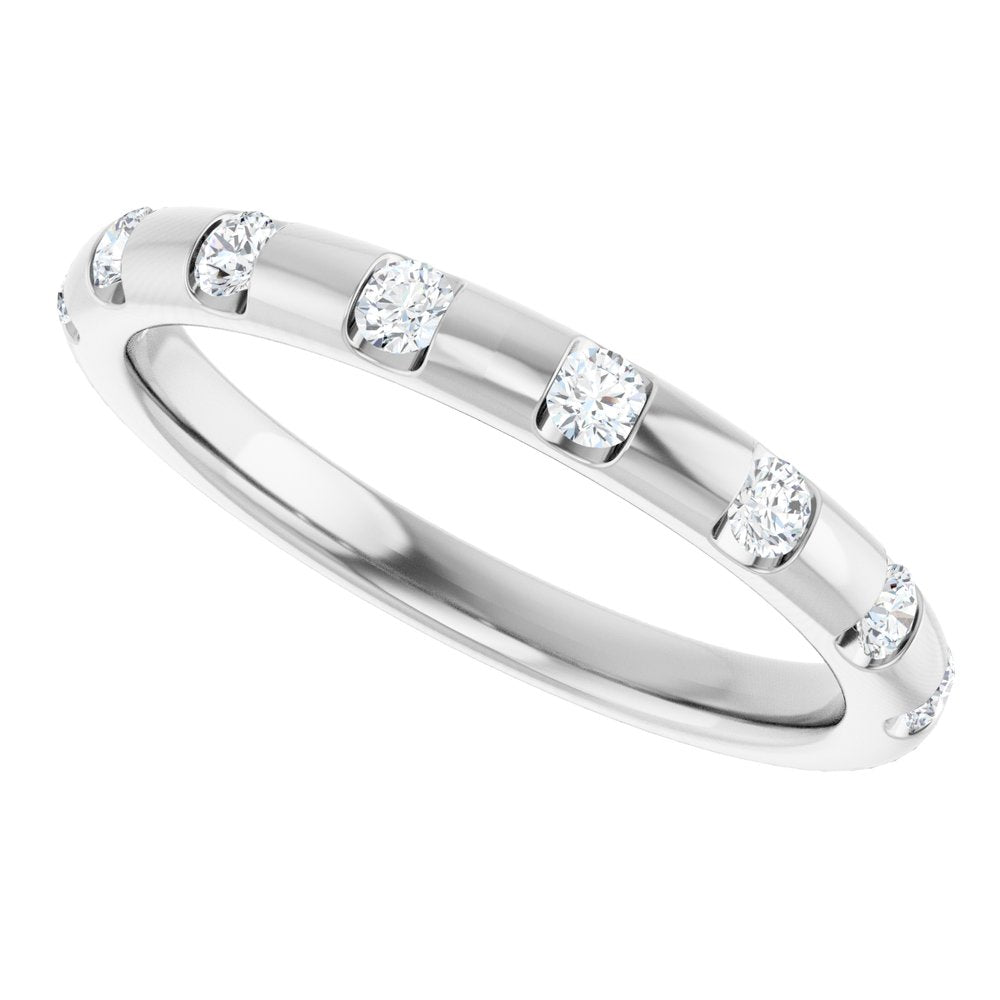 Platinum 1/4 CTW Natural Diamond Anniversary Band