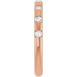 14K Rose 1/4 CTW Natural Diamond Anniversary Band