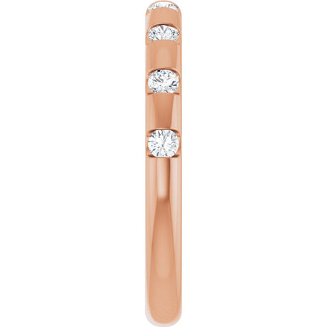 14K Rose Gold 1/4 CTW Natural Diamond Anniversary Band