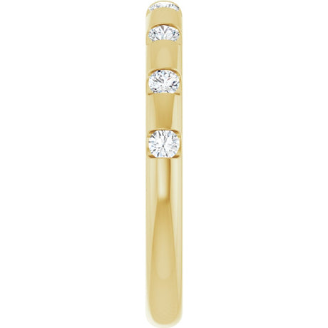 14K Yellow Gold 1/4 CTW Natural Diamond Anniversary Band