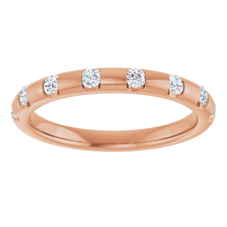 14K Rose Gold 1/4 CTW Natural Diamond Anniversary Band
