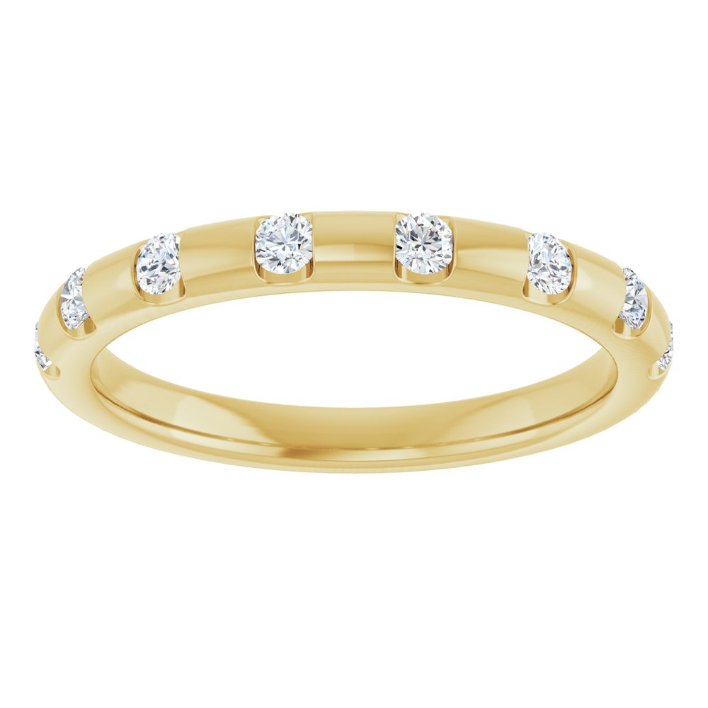 14K Yellow Gold 1/4 CTW Natural Diamond Anniversary Band