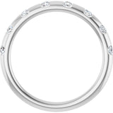Platinum 1/4 CTW Natural Diamond Anniversary Band