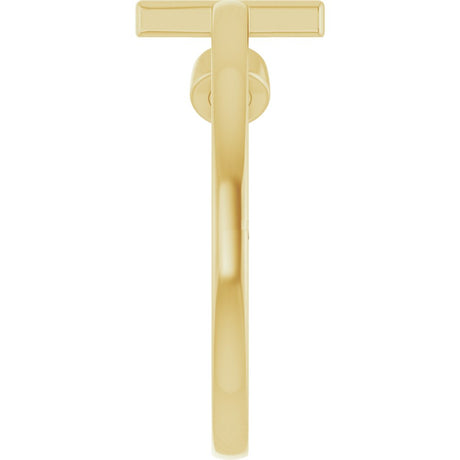 14K Yellow Gold .06 CTW Natural Diamond Negative Space Cross Ring 