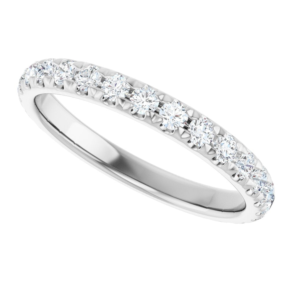 14K White 5/8 CTW Lab-Grown Diamond Anniversary Band