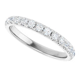 14K White Gold 1/2 CTW Natural Diamond Anniversary Band