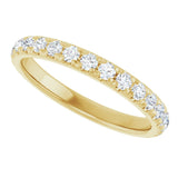 14K Yellow 5/8 CTW Lab-Grown Diamond Anniversary Band