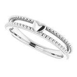 Sterling Silver Milgrain Stackable Heart Ring