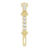 14K Yellow 1/4 CTW Natural Diamond Stackable Ring