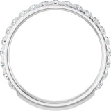 14K White Gold 1/2 CTW Natural Diamond Anniversary Band