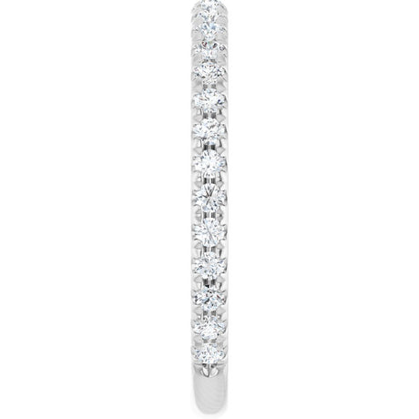 14K White Gold 3/8 CTW Natural Diamond Anniversary Band
