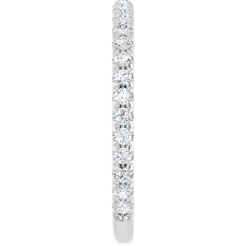 14K White Gold 3/8 CTW Natural Diamond Anniversary Band