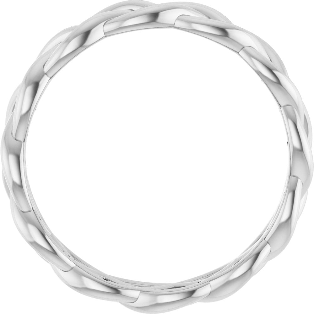 Sterling Silver 4.3 mm Woven-Design Band