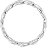 Sterling Silver 4.3 mm Woven-Design Band
