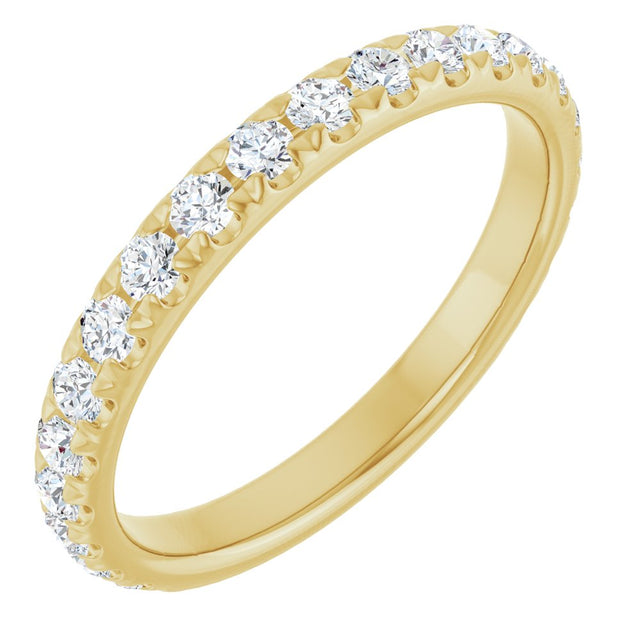 14K Yellow 1/2 CTW Natural Diamond Anniversary Band