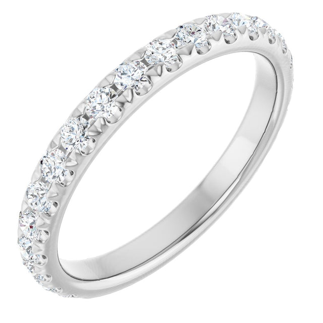 14K White 5/8 CTW Lab-Grown Diamond Anniversary Band