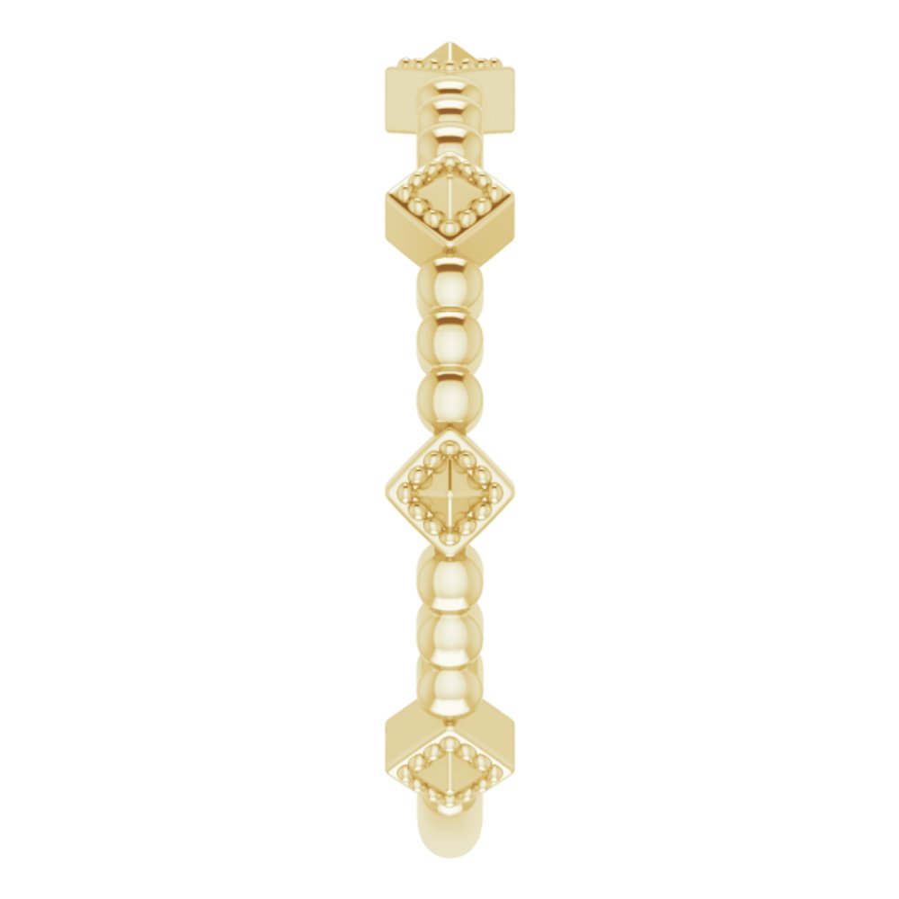 14K Yellow Stackable Pyramid Ring