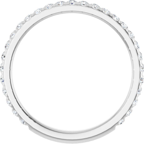 14K White Gold 3/8 CTW Natural Diamond Anniversary Band