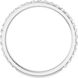 14K White Gold 3/8 CTW Natural Diamond Anniversary Band