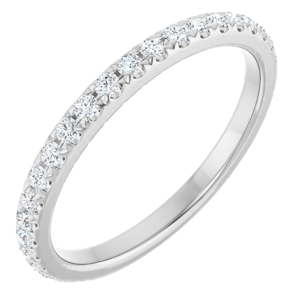 14K White Gold 3/8 CTW Lab-Grown Diamond Anniversary Band