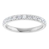 14K White 5/8 CTW Lab-Grown Diamond Anniversary Band