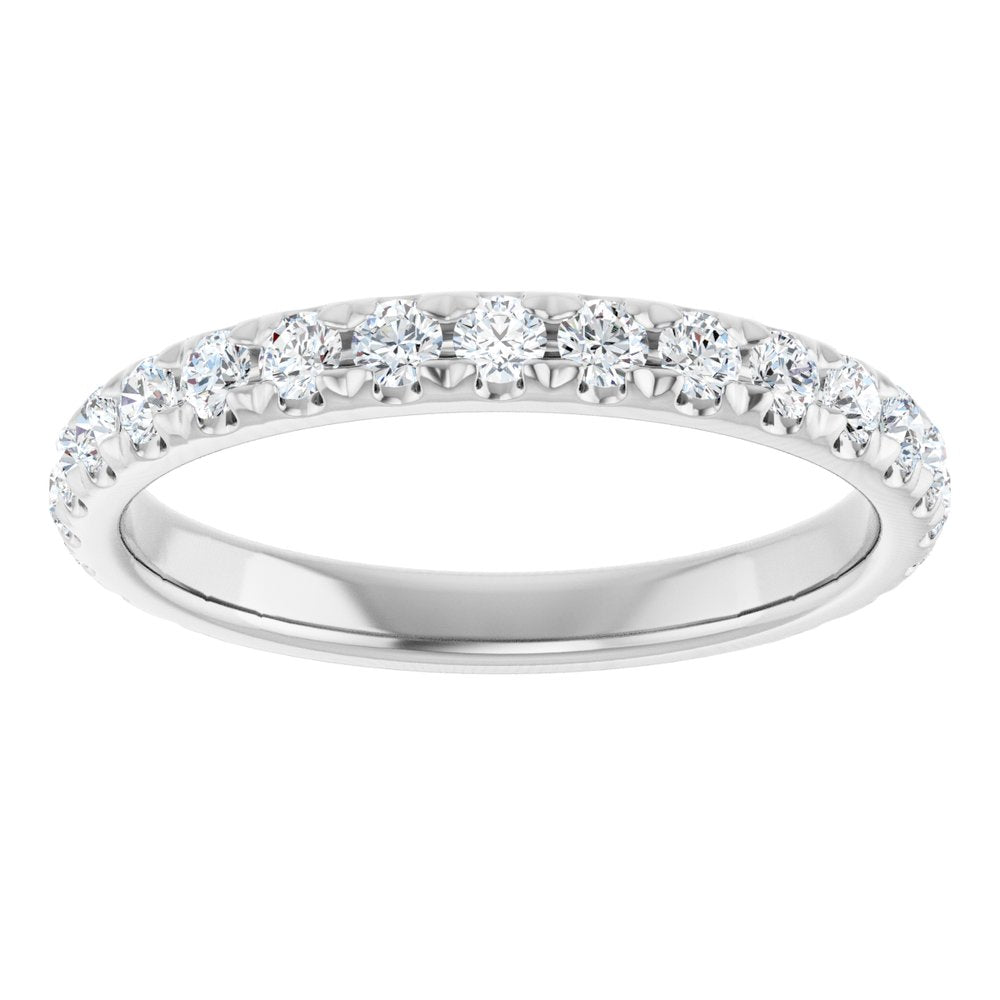 14K White Gold 1/2 CTW Natural Diamond Anniversary Band