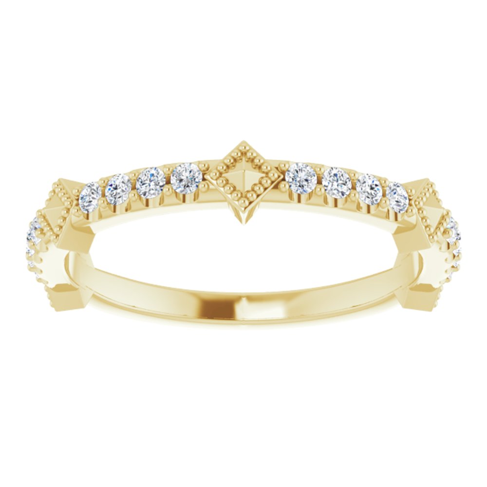 14K Yellow 1/4 CTW Natural Diamond Stackable Ring