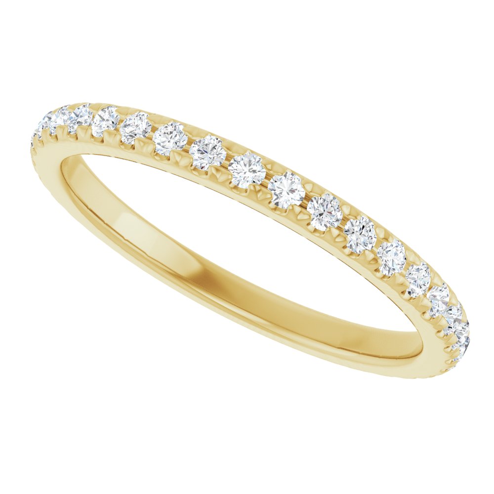 14K Yellow 3/8 CTW Natural Diamond Anniversary Band