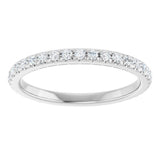 14K White Gold 3/8 CTW Natural Diamond Anniversary Band