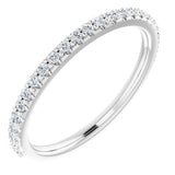 14K White Gold 1/5 CTW Natural Diamond Band