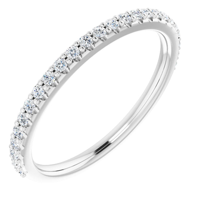 14K White Gold 1/5 CTW Natural Diamond Band