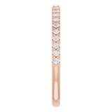 14K Rose Gold 1/5 CTW Natural Diamond Band
