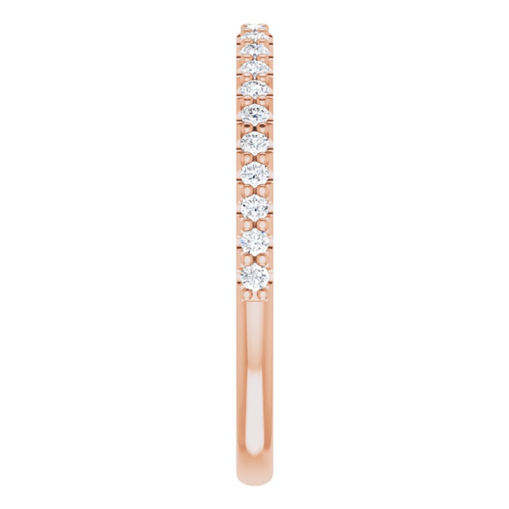 14K Rose 1/5 CTW Natural Diamond Band