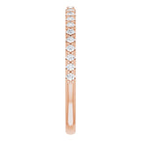 14K Rose 1/5 CTW Natural Diamond Band