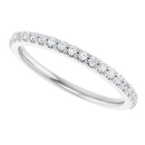 14K White 1/5 CTW Natural Diamond Band