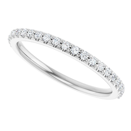 14K White 1/5 CTW Natural Diamond Band