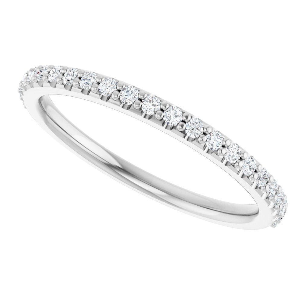 14K White 1/4 CTW Natural Diamond Band