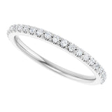 14K White 1/4 CTW Natural Diamond Band