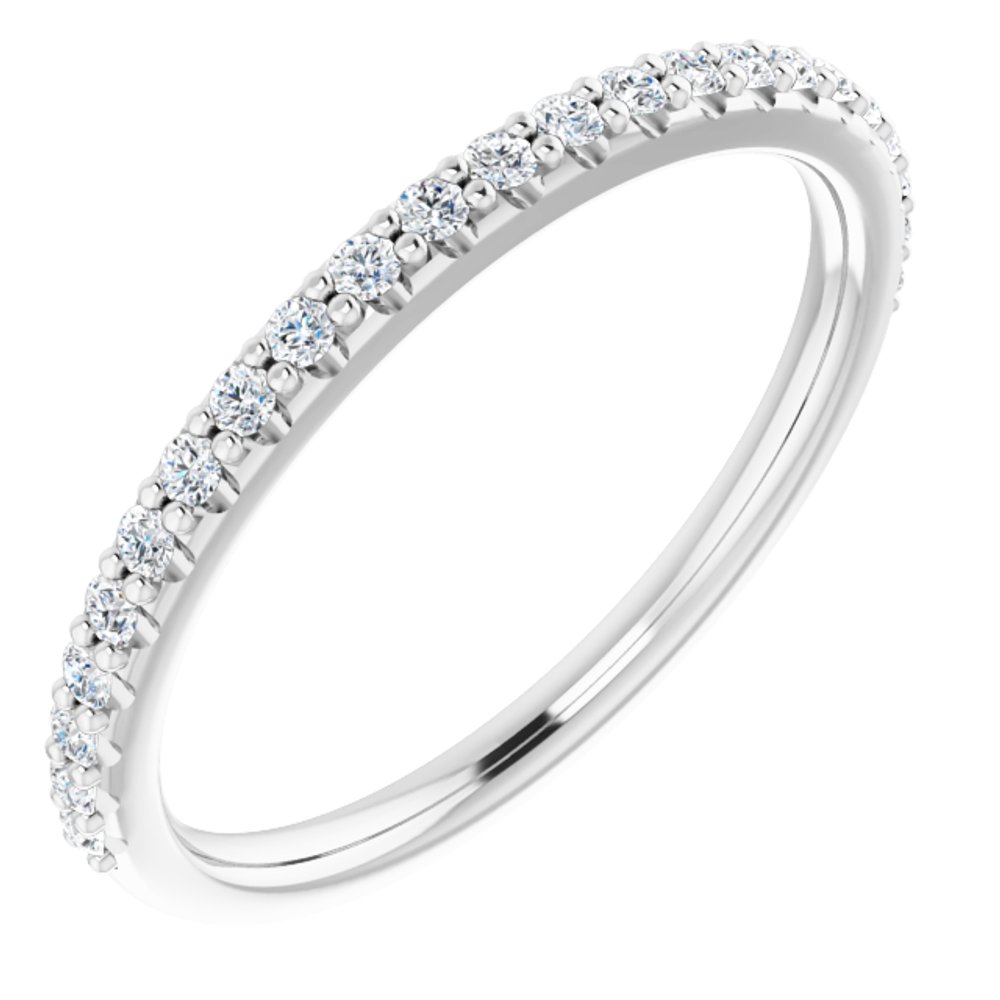 14K White 1/5 CTW Natural Diamond Band