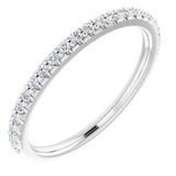 14K White Gold 1/5 CTW Natural Diamond Band