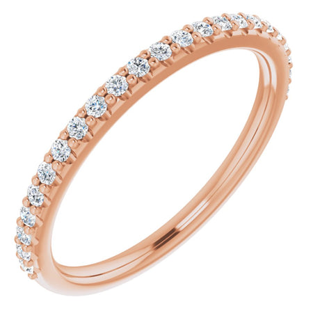 14K Rose 1/5 CTW Natural Diamond Band