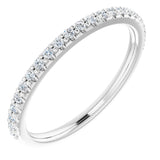 14K White Gold 1/5 CTW Natural Diamond Band