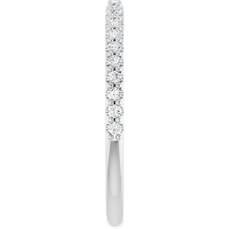 14K White 1/5 CTW Natural Diamond Band